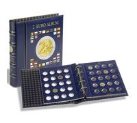 Vista Album Numismatique Pour Pièces De 2 Euros (4 Feuillesnoutres) Avec Étui De Protect.