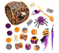 Vistaprint Jeu de jouets pour chat - Ensemble de jouets pour chaton sur le thème d'Halloween - Jouet pour chaton domestique - Lot de jouets pour chat - Voir la description