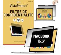 VistaProtect - Filtre de Confidentialité & Filtre Anti-Lumière Bleu Premium Magnétique. Film de Protection 2-en-1 Compatible avec Apple MacBook Air 15 M2/M3/M4 (15.3" - 2023+)