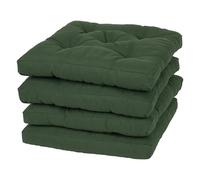 VISTE TU HOGAR Pack 4 Coussins Chaise 40x40x5 Cm Effet Tridimensionnel 100 Polyester Idéal pour Salle À Manger Terrasse Salon Et Restaurant Couleur Militaire Fabriqué en Espagne