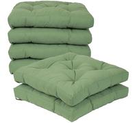 VISTE TU HOGAR Pack 6 Coussins Chaise, 45x45x5 CM, Effet Tridimensionnel, Remplissage De 100% Polyester, Idéal Salle À Manger, Terrasse, Salon Et Restaurant, Couleur Vert Avocat, Fabriqué en Espagne