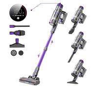 Vistefly V15s Max Aspirateur Balai sans Fil 580W, 55Kpa Aspirateur sans Fil Puissant 8 en 1, Écran Tactile LED Autonomie 70min Détection Poussière pour Poils Animaux Sol Tapis