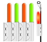 Vistnale 4 pièces lumières de pêche en Plastique étanche Pince de lumière pêche sur Alarme Morsure pour équipement Canne à Poisson Nuit Glace, lumières