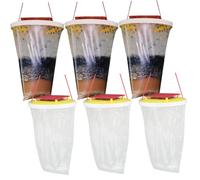 Vistnale 6PCS Fly Traps Outdoor Hanging, Disposable Transparent Fly Trap Bags, Large Capacity Bug Catcher for House Garden Horse Barn