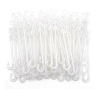 Vistnale Boucle en Plastique|Crochet à tomates, 100 Crochets de Support de tomates réutilisables, Clips Support Fruits végétaux pour, aubergines et concombres, Blanc, 3, 74 Pouces