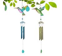 Vistnale Carillons éoliens pour Jardin 2 pièces carillons éoliens Colibri Carillon Romantique en Verre en métal Ornements Suspendus de Jardin Colibri pour, Patio, Cour, Style de fête 2 |