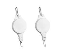 Vistnale Cintre réglable pour Plantes|Cintre à poulie pour Plantes, Crochet de Panier Suspendu réglable, Crochets de Plafond rétractables, Blanc, 2 pièces