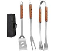 Vistnale Ensemble d'outils de Barbecue 4 pièces, Ensemble d'ustensiles de Barbecue Robustes en Acier Inoxydable avec Sac Rangement pour Griller, Ensembles 'Outils avec poignées antidérapantes