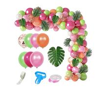 Vistnale Kit de Guirlande de Ballons DIY Guirlande Ballons Hawaii Thème Tropical Fête Ballon Arche pour Anniversaire Baby Shower Fête d'été Décor 109PCS