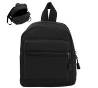 Vistnale Mini sac à dos en nylon de style simple, petit sac à dos 6, 3 x 7, 9 x 3, 9 pouces, léger, portable, fermeture éclair, étanche, réglable, de voyage décontracté pour femmes et filles