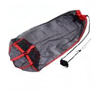 Vistnale Panier à Poisson, Sac à Poisson en Nylon pour Capture Vivante, Sac de pêche Portable renforcé avec Piquet en Aluminium pour l'extérieur, 16x32 Pouces