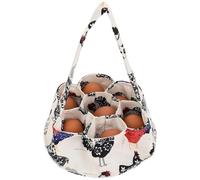 Vistnale Panier à œufs | Panier de Collecte d'œufs, Support de Poulet Portable avec 7 Sacs individuels pour Rassembler Les Frais en Toute sécurité du poulailler à la Cuisine
