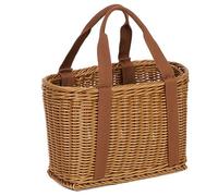 Vistnale Panier de Courses avec poignées, Panier de marché Fermier, Courses en Osier en Plastique tissé à la Main avec poignées, paniers récolte Robustes et légers pour l'épicerie, Les Pique-niqu