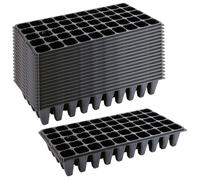 Vistnale Plateau de semis | Plateau de démarrage graines 20 pièces, Plateaux démarrage graines Extra Profonds à 50 cellules, récipient Germination en Plastique Robuste pour Serre, Jardin et agricu