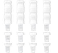 Vistnale Pots en Filet pour Culture hydroponique, 100 pièces, Pots hydroponiques en Plastique, gobelets pour Plantation intérieure et extérieure de semis, 2.7x2.7 Pouces de Large