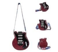 Vistnale Sac en Forme de Guitare | Sac à Main pour Guitare, en Forme de vin Rouge, Fermeture éclair, Grand Volume, à Main décontracté la Mode pour Les Sorties, Le Shopping, Les Rendez-Vous