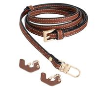 Vistnale Sangle de sac en cuir, sangle de sac à bandoulière réglable, à main avec boucle fixe, sangles remplacement pour sacs main, portefeuille, porte-documents