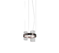 Vistosi Armonia SP 50 Pendelleuchte, noir / cuivre, verre cristal / cristal