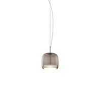 Vistosi Jube SP P Pendelleuchte, Acier satiné / Fumé Blanc