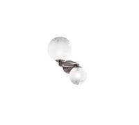 Vistosi Puppet Ring AP 2 Wandleuchte, nickel noir satiné, blanc dégradé