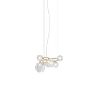 Vistosi Puppet Ring SP 7 Pendelleuchte, or dépoli, cristal