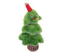 Vistreck Arbre de Noël Chantant et Dansant - Jouet d'arbre de Noël en Peluche électrique 8 Chansons pour la des Fêtes (Sapin avec souche dansante)