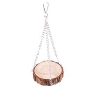 Vistreck Balançoire Portable en Bois Naturel pour Perroquets et Hamsters - Design Respectueux de l'environnement (S)