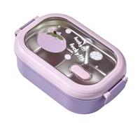 Vistreck Boîte à Déjeuner - Récipient Thermique Portable en Acier Inoxydable étanche pour étudiants et Bureau, Design compartimenté avec Séparateurs Amovibles (Violette)