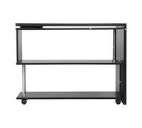Vistreck Bureau D'angle en L Rotatif 360 Degres avec étagères pour Maison | Carte chi robuste et cadre en fer, idéal pour l\'étude, la chambre à coucher, le bureau, un ordinateur portable, des