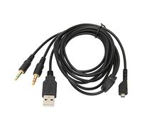 Vistreck Câble pour Casque 5, 7, Pro - USB et Prise 3,5 Mm, Cordon de 2 M de Longueur