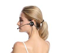 Vistreck Casque de Centre d'appels avec Micro - Conception Antibruit Montée à l'arrière, compatibilité 3,5 Mm, Trois Styles de Port