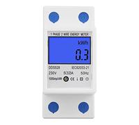 Vistreck Compteur d'énergie LCD monophasé 5-32A 230V, Montage sur Rail DIN DDS528 | Mesure Précise des KWh