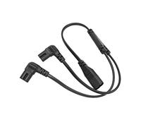 Vistreck Cordon Répartiteur d'alimentation IEC320 C8 vers Double C7 - Câble CA 1 Entrée 2 Sorties pour Moniteurs LCD, Lampes de Bureau et Plus