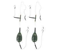 Vistreck Ensemble de Pêche de Nidification Carpe Longue Ligne Style Européen 2 Pièces-mangeoire d'appât Portable pour Les Pêcheurs (48g)