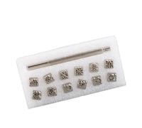 Vistreck Ensemble d'outils de Poinçonnage Stam pour l'artisanat du Cuir, Design de Fleurs Tang Sty avec Poignée, 12 Pièces