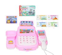 Vistreck Faire Semblant de à la Caisse Enregistreuse - Mini Caisse Enregistreuse de Simulation supermarché pour Enfants (Rose)