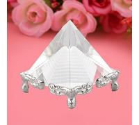 Vistreck Figurine Créative à Quartz Pyramide en Cristal Rose pour la Décoration de la Maison-Navire Exquis et Symbole de Bonne Chance