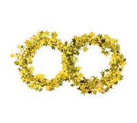 Vistreck Guirlande d'étoiles de 7,5 M pour Arbre de Noël et Décoration Mariage - Couronne Polyvalente en Fil d'argent avec étoiles Colorées (Or)