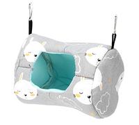 Vistreck Hamac pour Hamster Quatre Saisons, Nid en Toile Grise, Maison Suspendue Idéale pour Les Chinchillas et Les Petits Animaux de Compagnie (Lapin Gris)