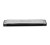 Vistreck Harmonica Polyphonique 24 Trous pour étudiants et Débutants - Orgue à Bouche en Résine avec un Son Riche (Argent)