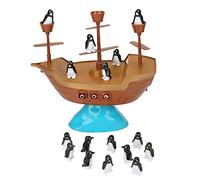 Vistreck Jeu d'équilibre Amusant en Bateau Pirate et Pingouin - Jouet Interactif pour Enfants pour Créer des Liens Parent-Enfant