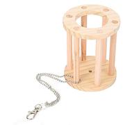 Vistreck Jouet à Mâcher en Bois pour Petits Animaux de Compagnie - Aire de Jeu Amusante pour Hamsters et Panier à Mâcher Chinchillas, Cochons d'Inde et Plus Encore (Suspendu)