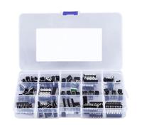 Vistreck Kit d'assortiment de Puces IC 150 Pièces avec Prises à Broches Plates pour Réparation et Mises à Niveau électroniques