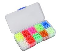 Vistreck Kit de Perles Lumineuses de Pêche 1000pcs, Rondes en Plastique | Perles rondes en plastique légères, idéales pour les plates-formes de pêche en mer de nuit, les hameçons et les pointes de