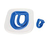 Vistreck Kit Universel d'entraînement aux Toilettes pour Chats, Entraîneur Réutilisable pour Toutes Les Toilettes, Facile à Utiliser (Plateau Blanc, 1 Support Intérieur Bleu)