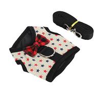 Vistreck Laisse pour Petits Animaux et Harnais de Sangle de Poitrine pour Lapins, Cochons d'Inde et Hamsters - Gilet Traction Réglable (M)