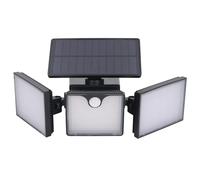 Vistreck Lumière Solaire Extérieure avec Détecteur de Mouvement, LED 50 000 H, éclairage de sécurité étanche IP65 à 3 Têtes pour Jardins et Arrière-cours