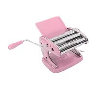 Vistreck Machine à Pâtes en Acier Inoxydable pour Usage Domestique, Machine à Rouler les Nouilles Manuelle avec 6 Réglages Réglables (Ventouse 2 Couteaux)