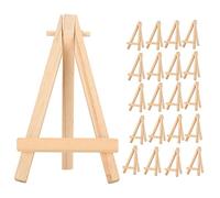 Vistreck Mini Chevalet en Bois avec Cadre en A, Supports de Trépied d'exposition pour l'art, la Décoration et les Expositions, 20 Pièces