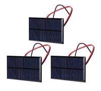 Vistreck Module de Panneau Solaire 3 Pièces 6 V 1 W avec Câble de 30 Cm - Cellule Solaire Polycristalline pour Projets Bricolage